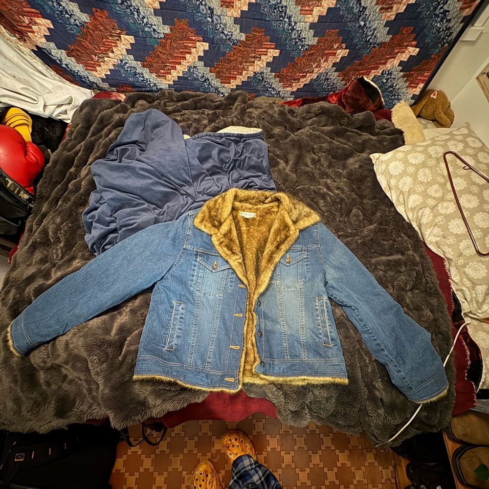 Marvin Richards Faux Fur Jacket in Rich Brown
